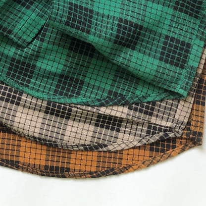 長袖シャツ・ブラウス Plaid Cotton Shirt Jacket チェック柄 シャツ ジャケット【mh0012000】