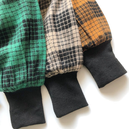 長袖シャツ・ブラウス Plaid Cotton Shirt Jacket チェック柄 シャツ ジャケット【mh0012000】