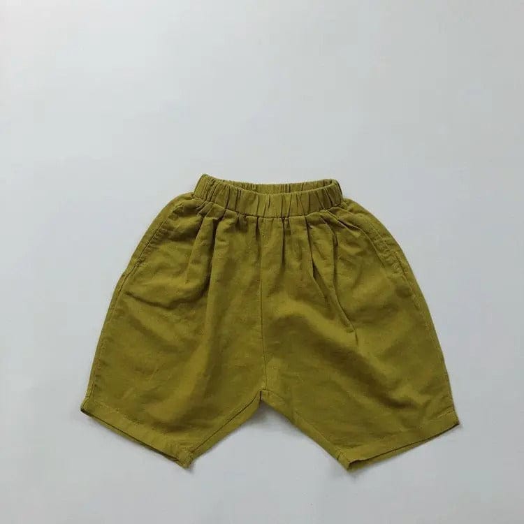 ハーフパンツ・ショートパンツ Yellow / 12M 80cm キッズ コットンリネン サマー パンツ【mh0000497】