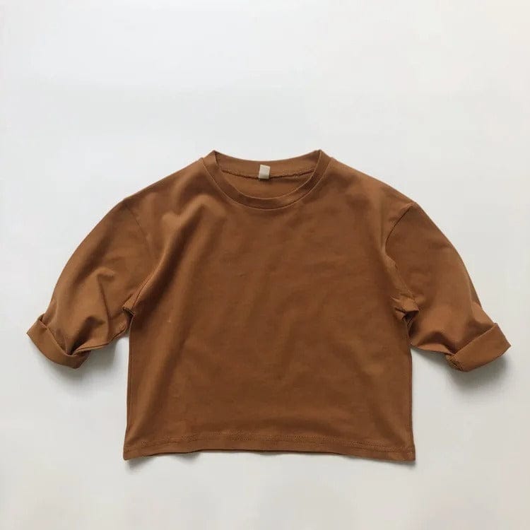 長袖Tシャツ Brown / 12M/80cm キッズ ルーズ 長袖 Tシャツ トップス【mh0000635】