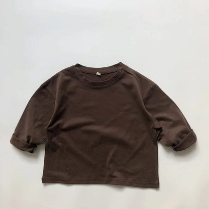 長袖Tシャツ Dark Coffee / 12M/80cm キッズ ルーズ 長袖 Tシャツ トップス【mh0000635】