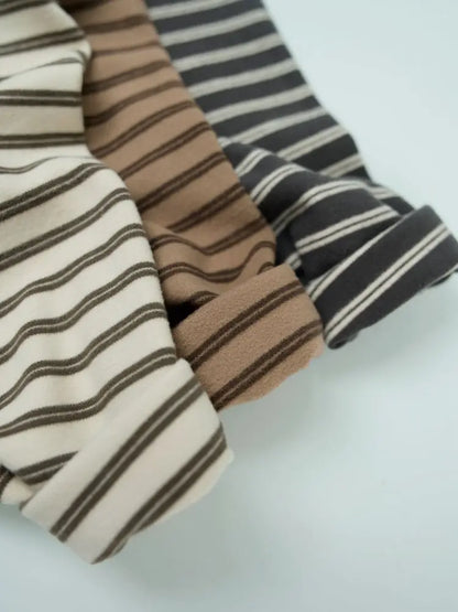 長袖Tシャツ キッズトップス ボーダーシンプルベーシック長袖Tシャツ【mh-0008600】