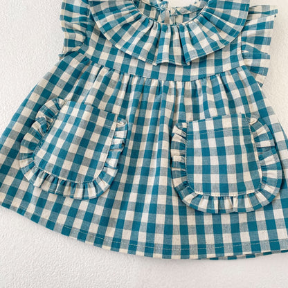 Gingham Check Top & Bloomers Set ギンガムチェック トップス ブルマセット【mh0012490】 Engepapa ノースリーブセットアップ