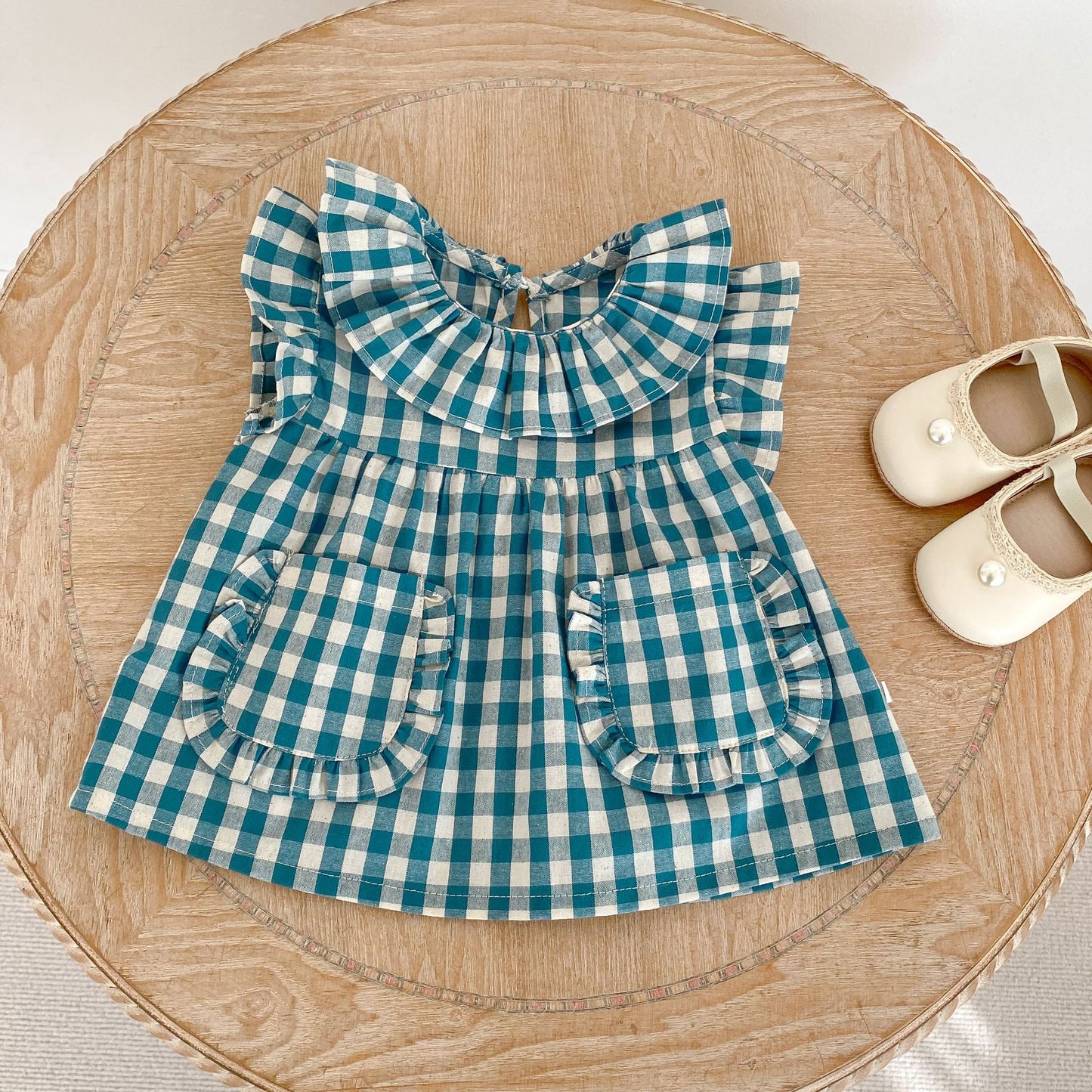 Gingham Check Top & Bloomers Set ギンガムチェック トップス ブルマセット【mh0012490】 Engepapa ノースリーブセットアップ