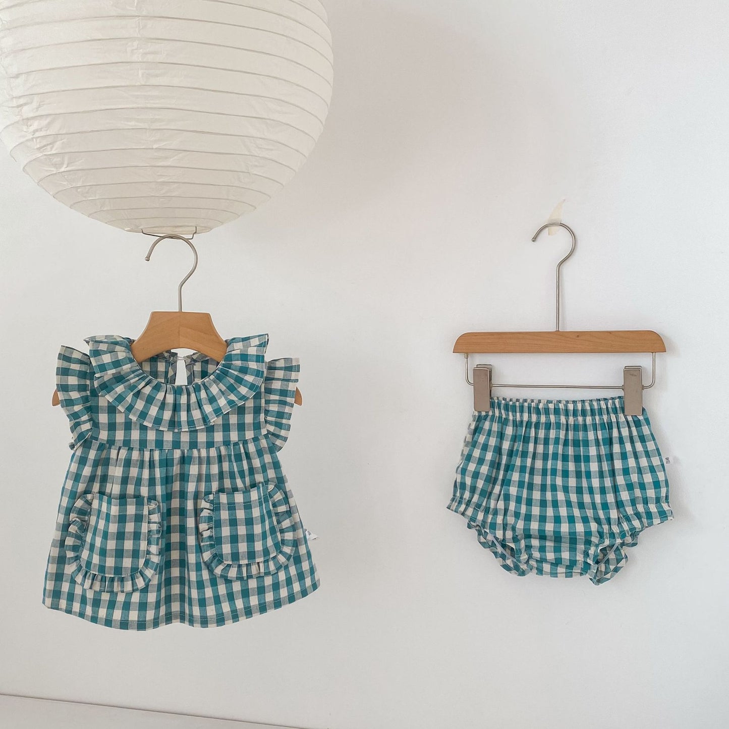 Gingham Check Top & Bloomers Set ギンガムチェック トップス ブルマセット【mh0012490】 Engepapa ノースリーブセットアップ