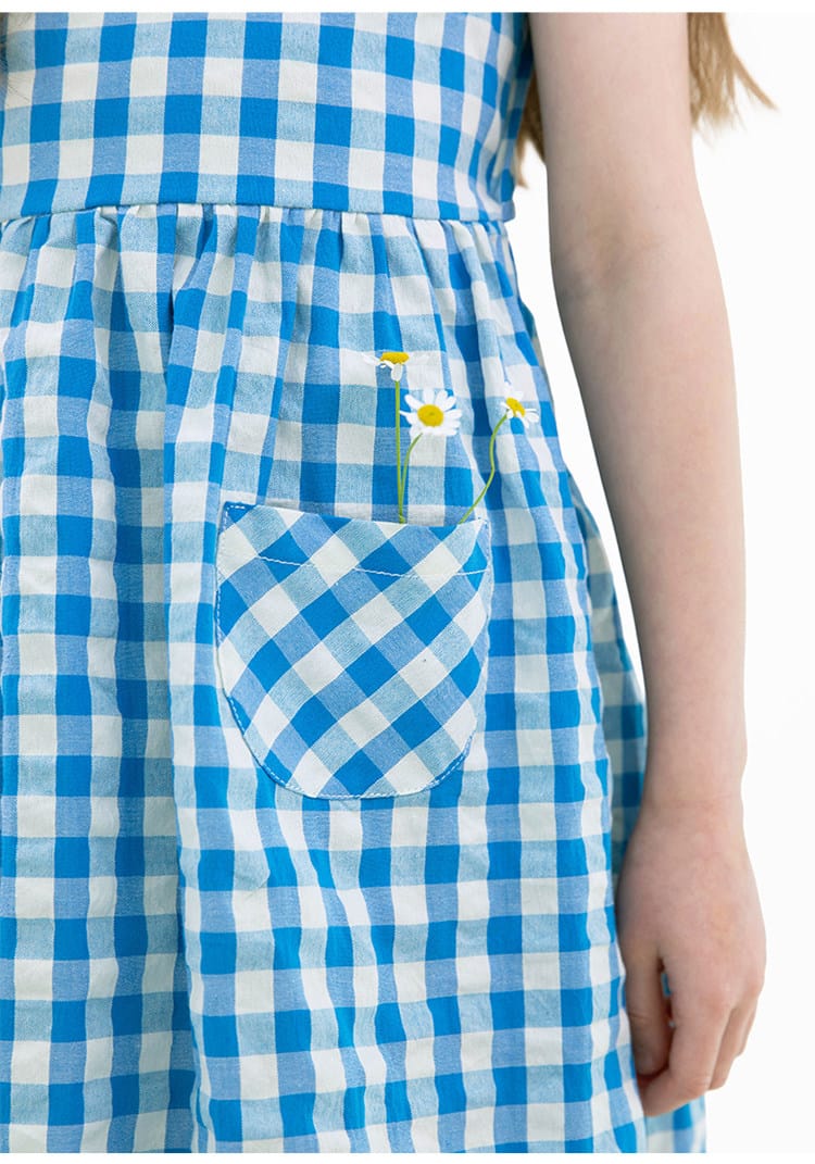 Gingham Plaid Vest Dress チェック ノースリーブワンピース【mh0013212】 RICE & SKY ノースリーブワンピース