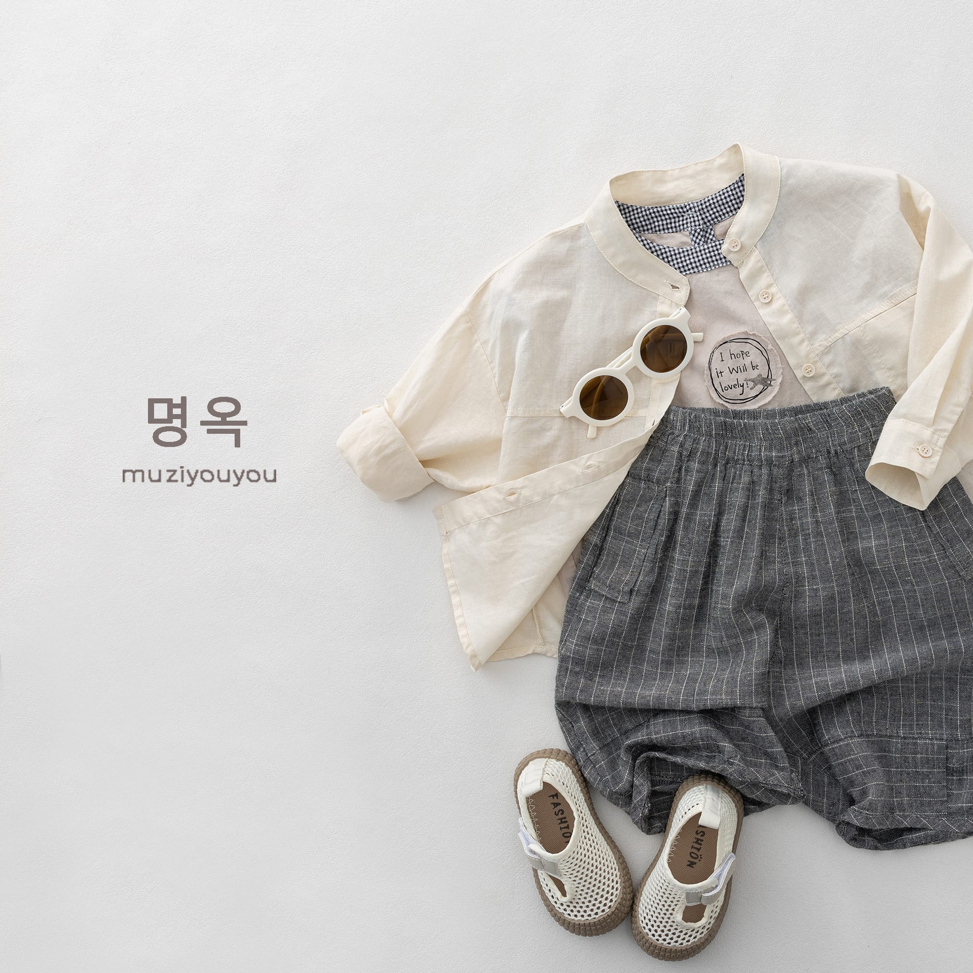 Gingham Trim Cotton Tank Top チェック ノースリーブブラウス【mh0013148】 명옥 muziyouyou タンクトップ・キャミソール・ノースリーブトップス