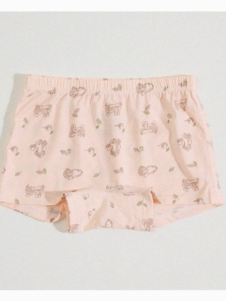 Girls' Cartoon Breathable Boxer Shorts ボタニカルプリント ボクサーパンツ【mh0013205】 yunerma 幼児用下着