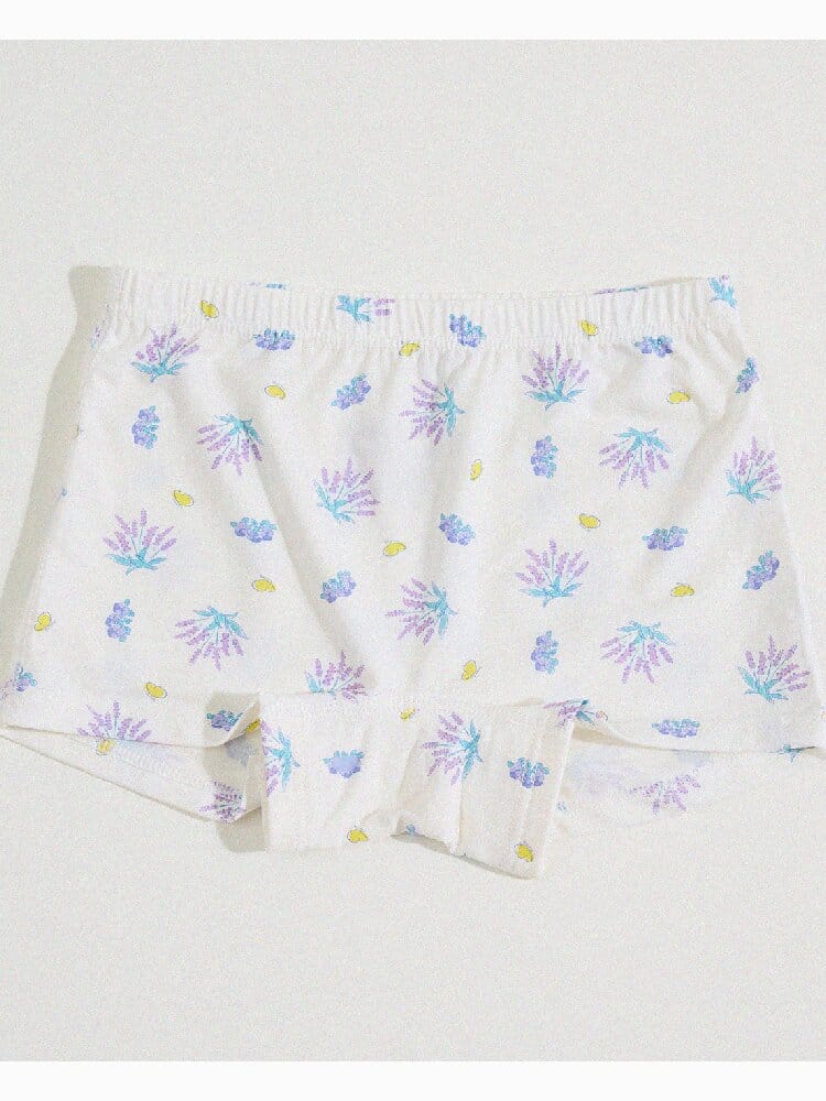 Girls' Cartoon Breathable Boxer Shorts ボタニカルプリント ボクサーパンツ【mh0013205】 yunerma 幼児用下着