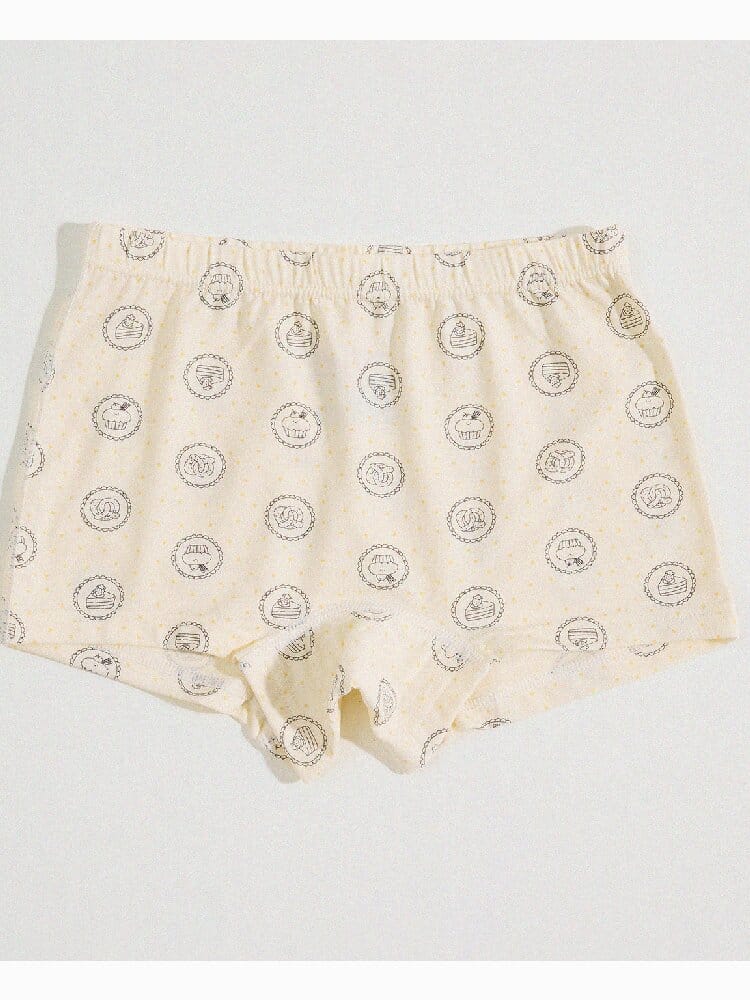 Girls' Cartoon Breathable Boxer Shorts ボタニカルプリント ボクサーパンツ【mh0013205】 yunerma 幼児用下着