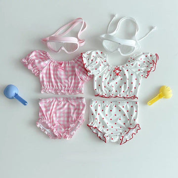 Girly Polka Dot Swimsuit セパレート水着【mh0012930】 yi nian ni ベビー用水着