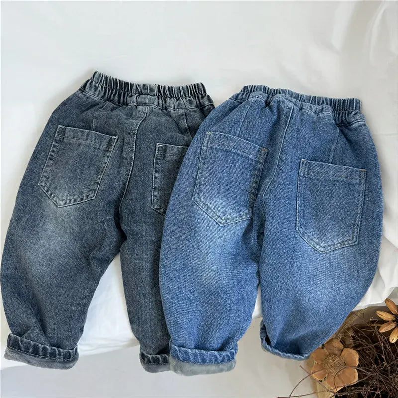 デニムパンツ キッズパンツ 裏フリースデニムパンツジーンズ【mh0008066】