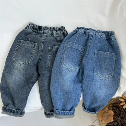 デニムパンツ キッズパンツ 裏フリースデニムパンツジーンズ【mh0008066】