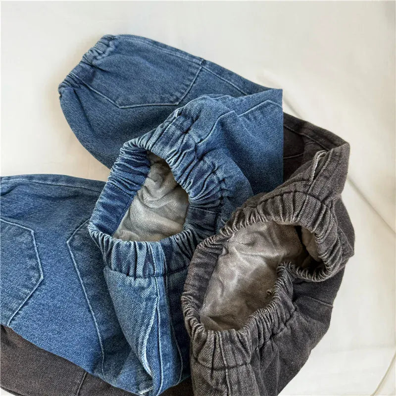 デニムパンツ キッズパンツ 裏フリースデニムバルーンパンツジーンズ【mh0008067】