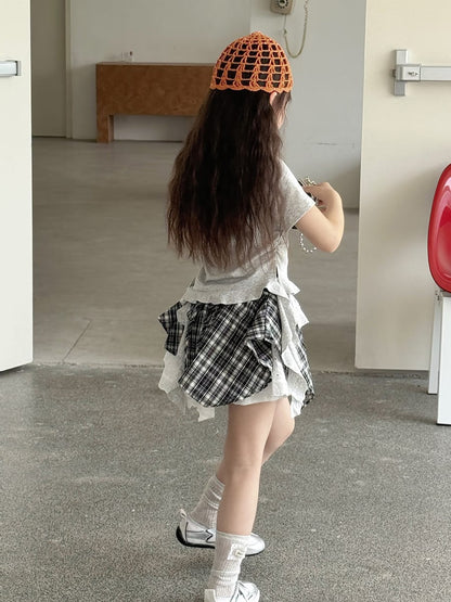 Graphic Bow Tee アシンメトリー 半袖Tシャツ【mh0013067】 mamahalo kids 半袖Tシャツ