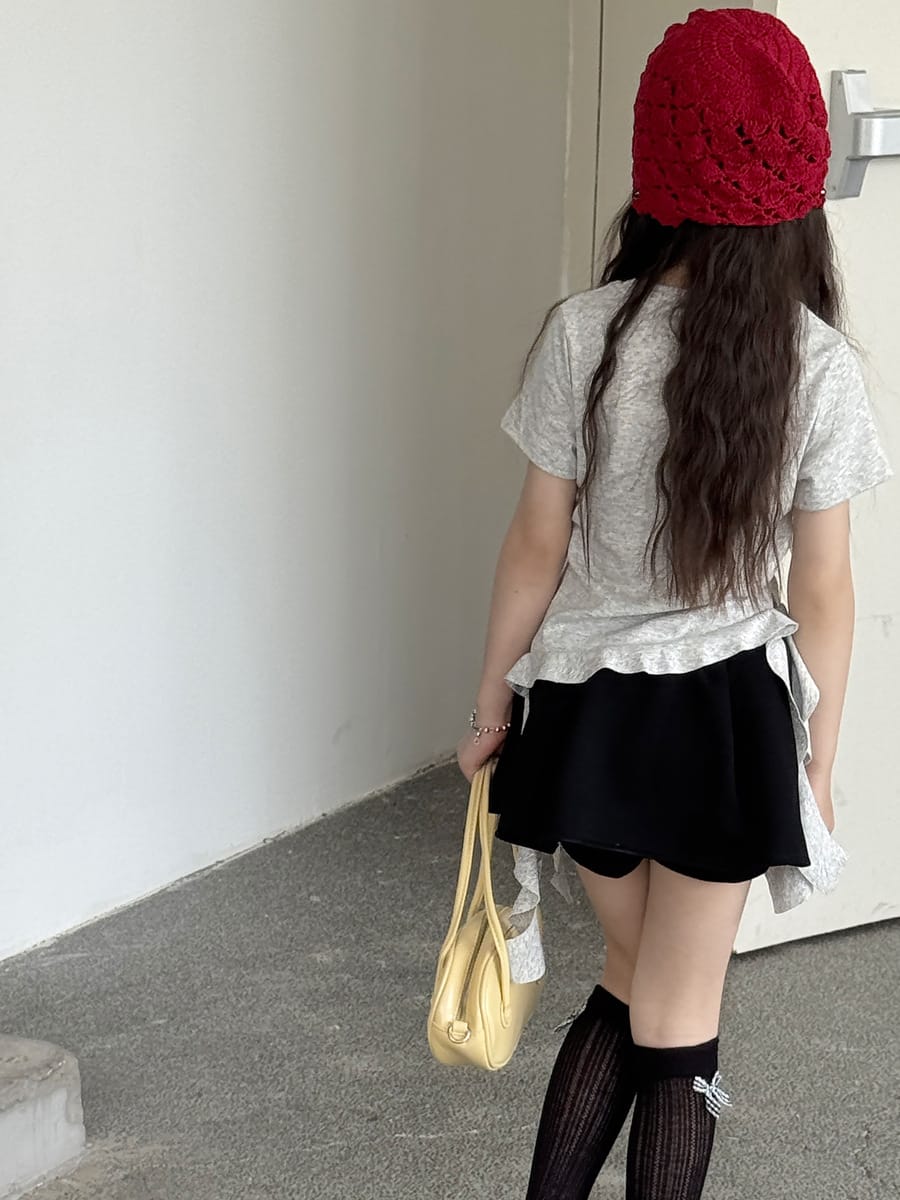 Graphic Bow Tee アシンメトリー 半袖Tシャツ【mh0013067】 mamahalo kids 半袖Tシャツ