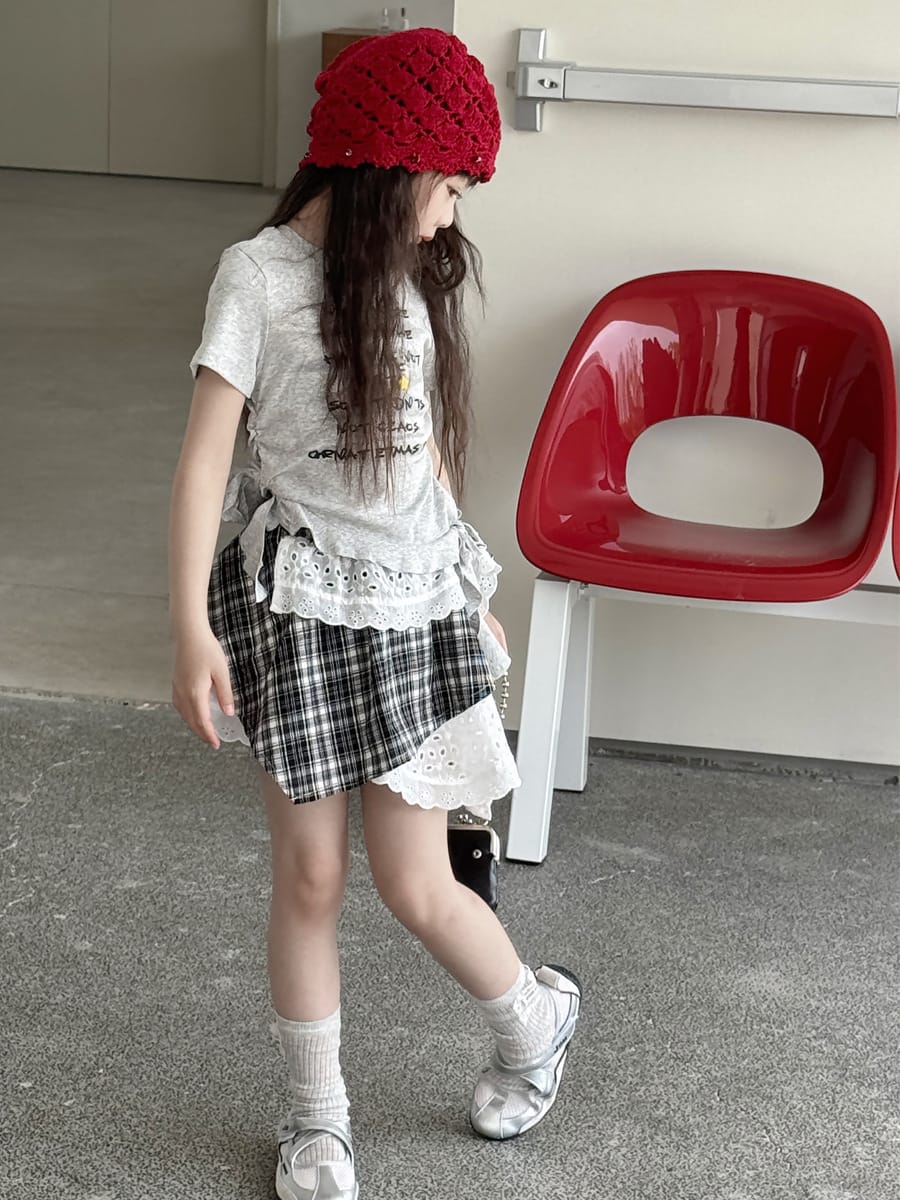 Graphic Bow Tee アシンメトリー 半袖Tシャツ【mh0013067】 mamahalo kids 半袖Tシャツ