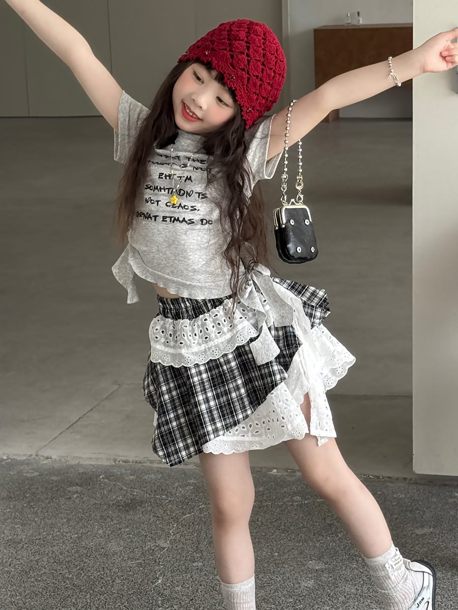 Graphic Bow Tee アシンメトリー 半袖Tシャツ【mh0013067】 mamahalo kids 半袖Tシャツ