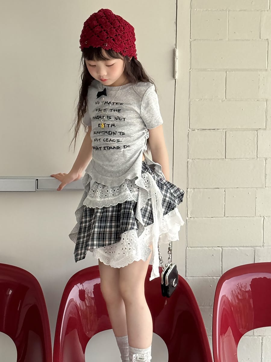 Graphic Bow Tee アシンメトリー 半袖Tシャツ【mh0013067】 mamahalo kids 半袖Tシャツ