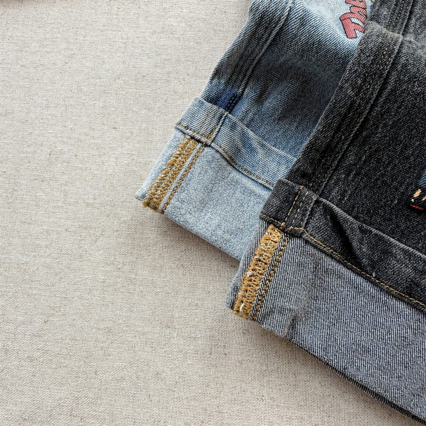 Graphic Denim Shorts ワークデニム ハーフパンツ【mh0013222】 ADbaby ハーフパンツ・ショートパンツ