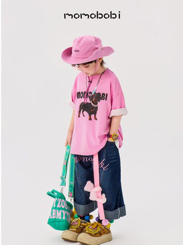 Graphic Dog Tee アニマルプリント 半袖Tシャツ【mh0012993】 mamahalo shop 半袖セットアップ