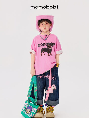 Graphic Dog Tee アニマルプリント 半袖Tシャツ【mh0012993】 mamahalo shop 半袖セットアップ