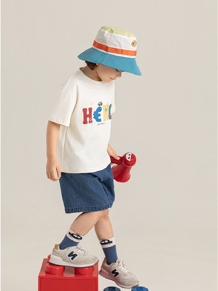 Graphic Explorer Hero Tシャツ デニムショートパンツ セットアップ【mh0012730】 YoehYaul 半袖セットアップ