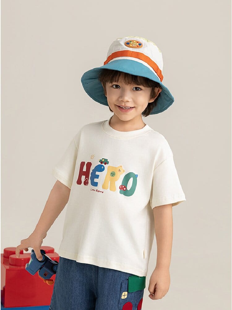 Graphic Explorer Hero Tシャツ デニムショートパンツ セットアップ【mh0012730】 YoehYaul 半袖セットアップ