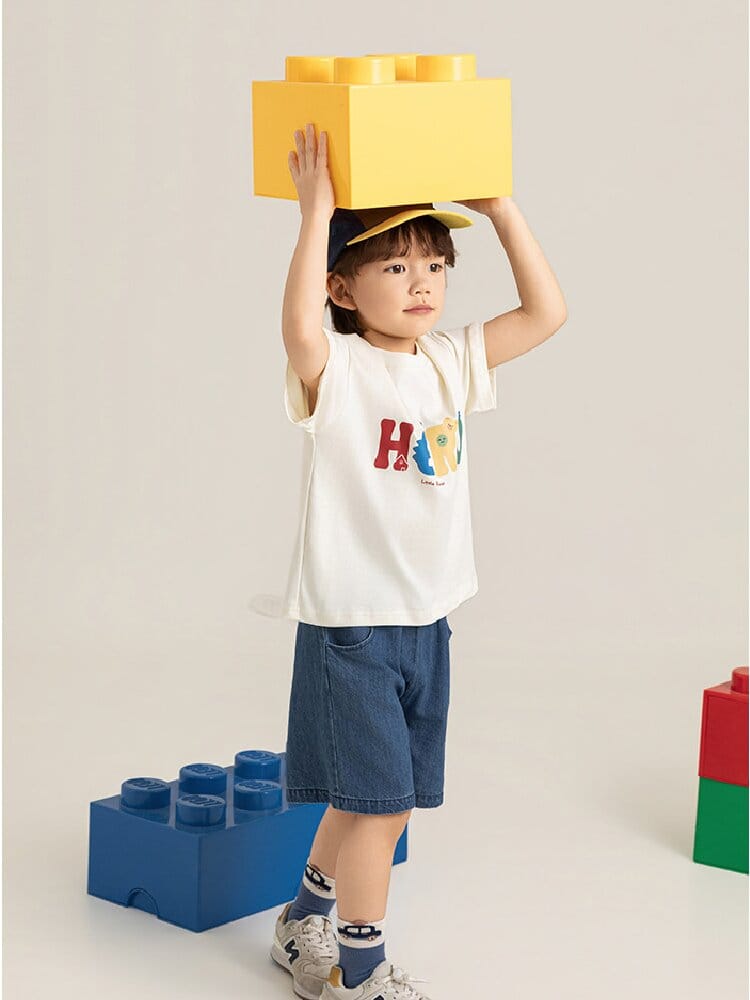 Graphic Explorer Hero Tシャツ デニムショートパンツ セットアップ【mh0012730】 YoehYaul 半袖セットアップ