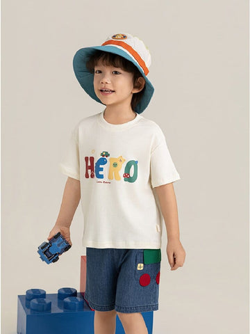 Graphic Explorer Hero Tシャツ デニムショートパンツ セットアップ【mh0012730】 YoehYaul 半袖セットアップ