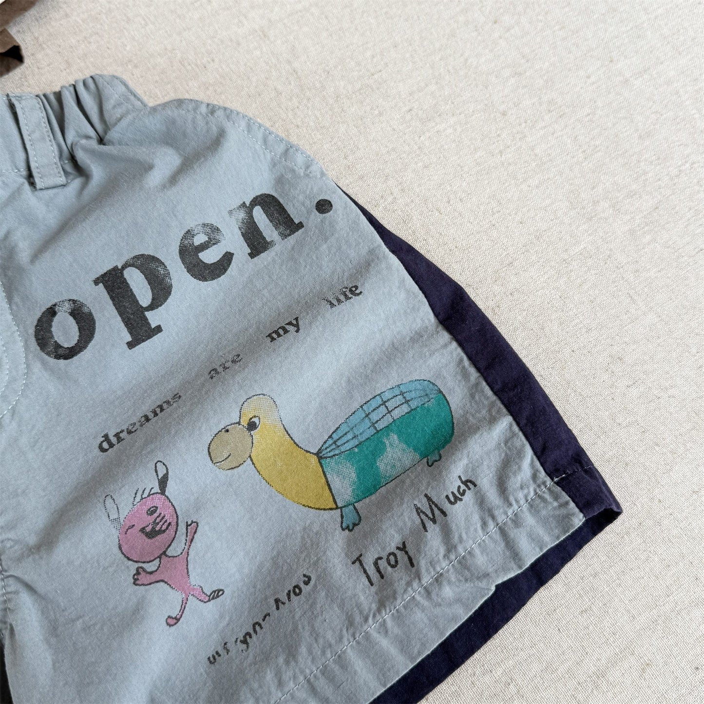 Graphic Letter Print Shorts プリント ショートパンツ【mh0013220】 ADbaby ハーフパンツ・ショートパンツ