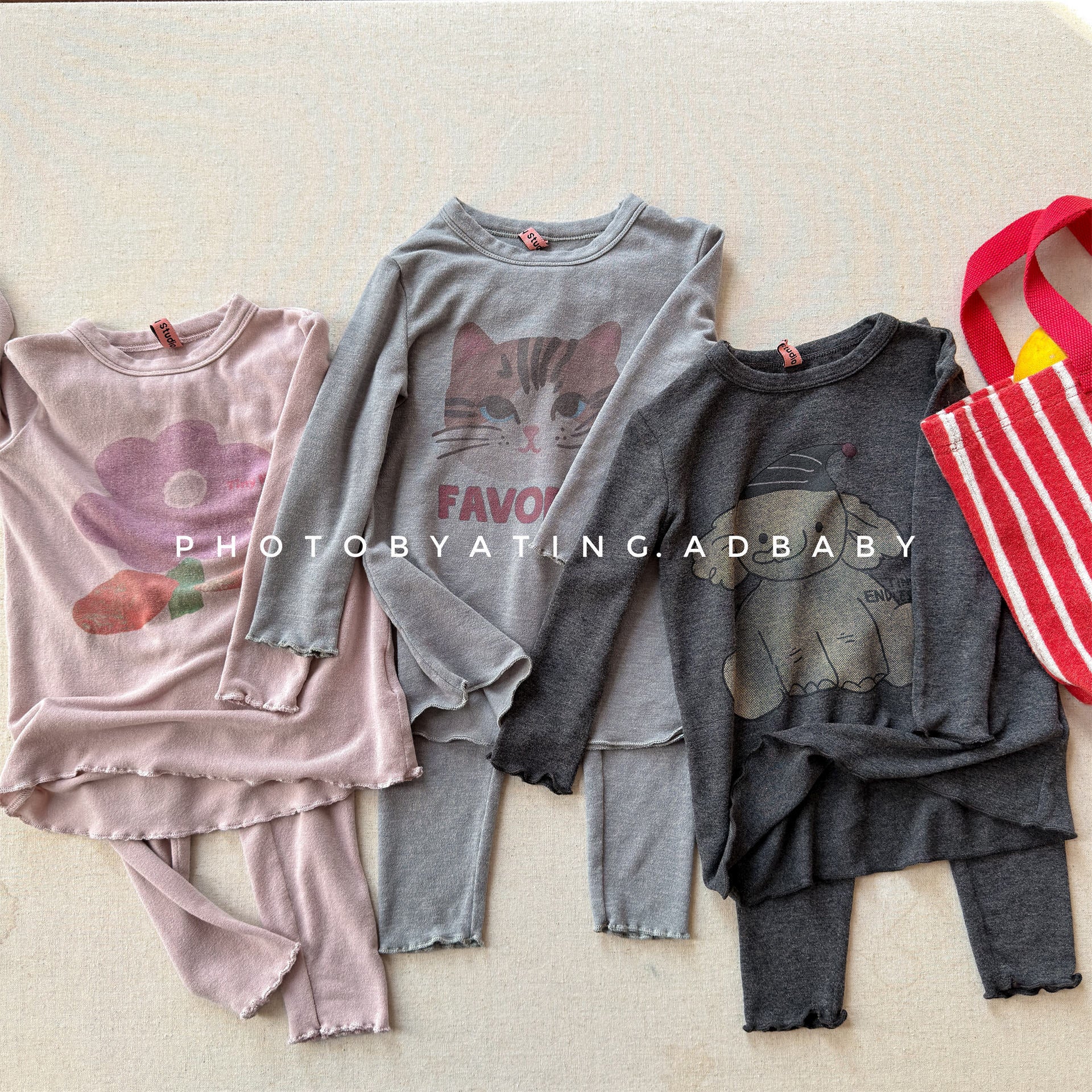 Graphic Long Sleeve Pajama Set グラフィック 長袖 パジャマセット【mh0012451】 ADbaby 長袖パジャマ