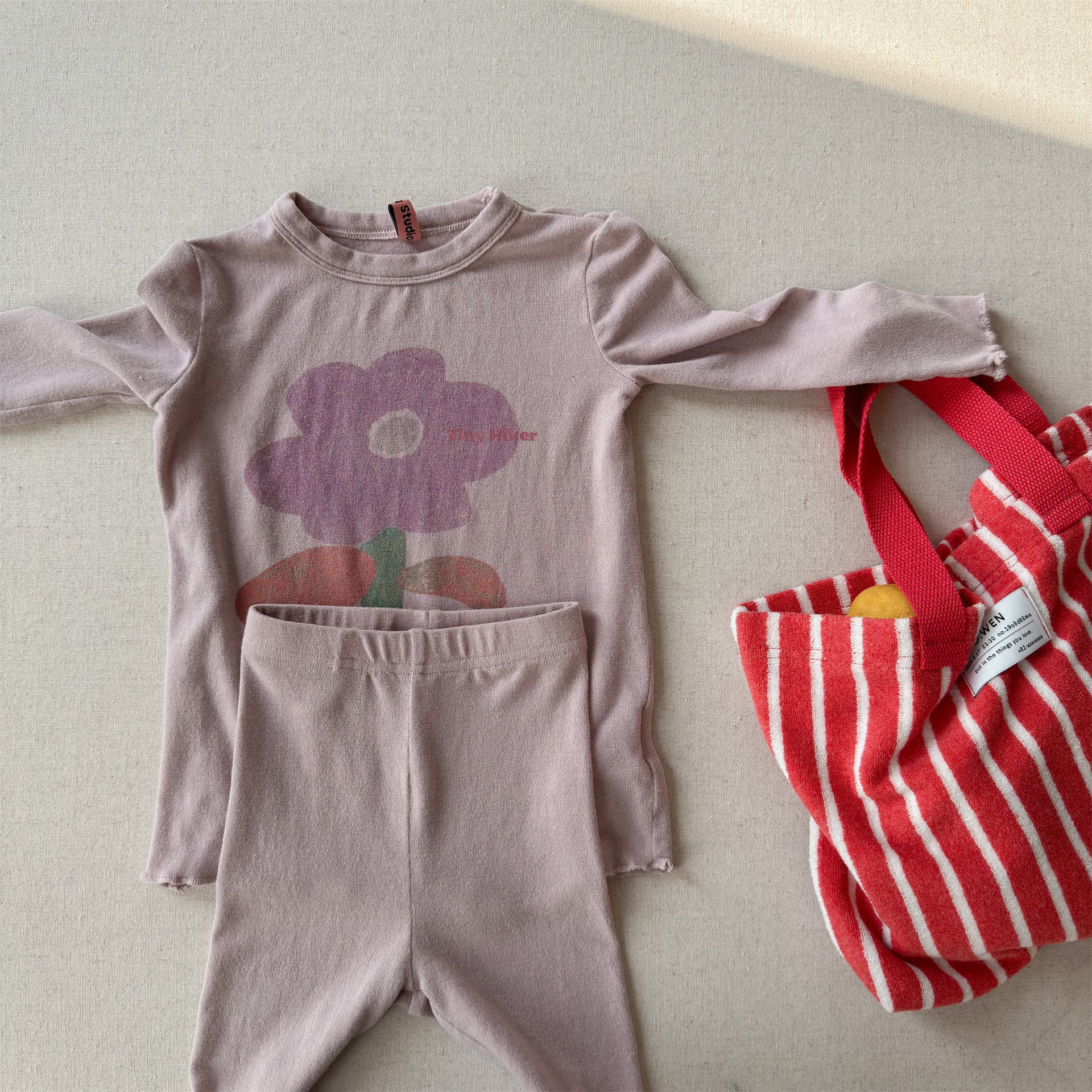 Graphic Long Sleeve Pajama Set グラフィック 長袖 パジャマセット【mh0012451】 Pink / 80cm ADbaby 長袖パジャマ