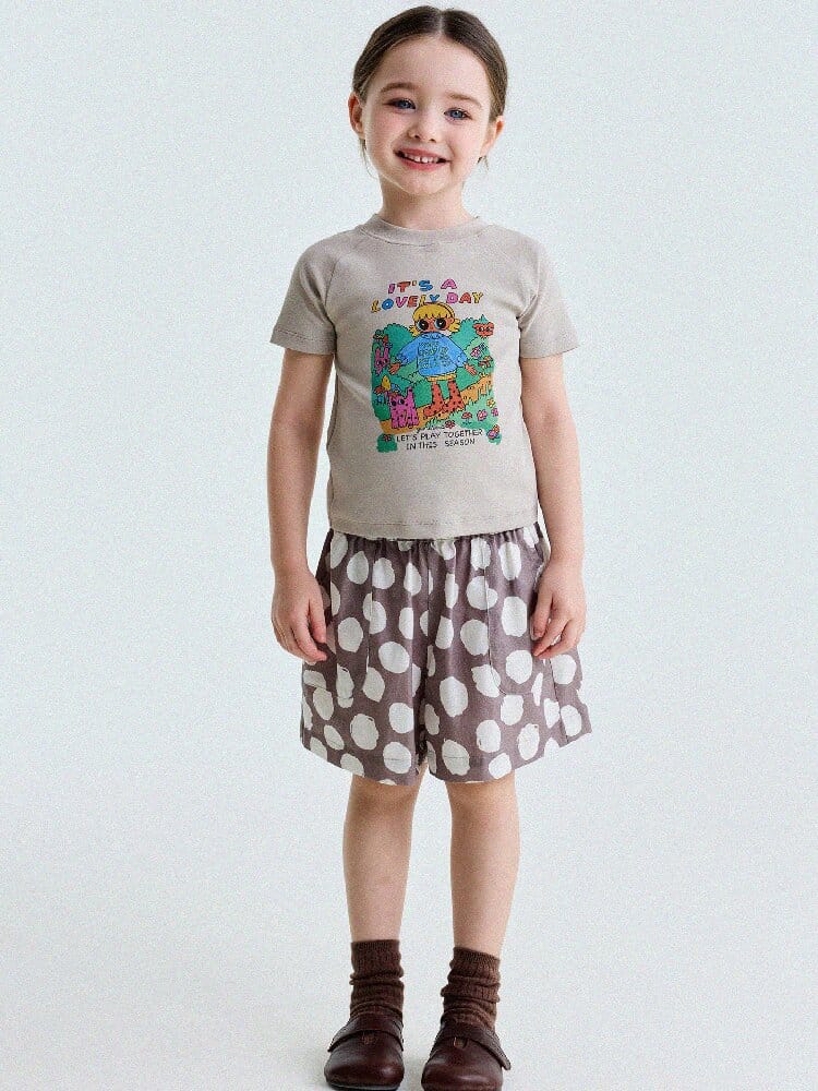 Graphic Print Cotton Raglan T-Shirt キャラクタープリント ラグランTシャツ【mh0013170】 yunerma 半袖Tシャツ