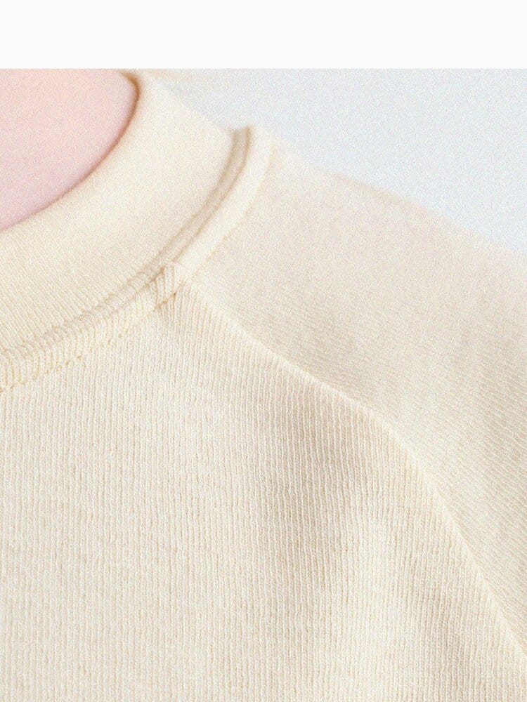 Graphic Print Cotton Raglan T-Shirt キャラクタープリント ラグランTシャツ【mh0013170】 yunerma 半袖Tシャツ