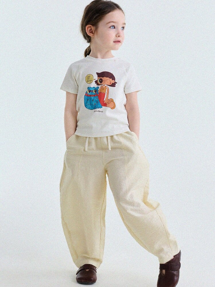 Graphic Print Cotton Raglan T-Shirt キャラクタープリント ラグランTシャツ【mh0013170】 yunerma 半袖Tシャツ