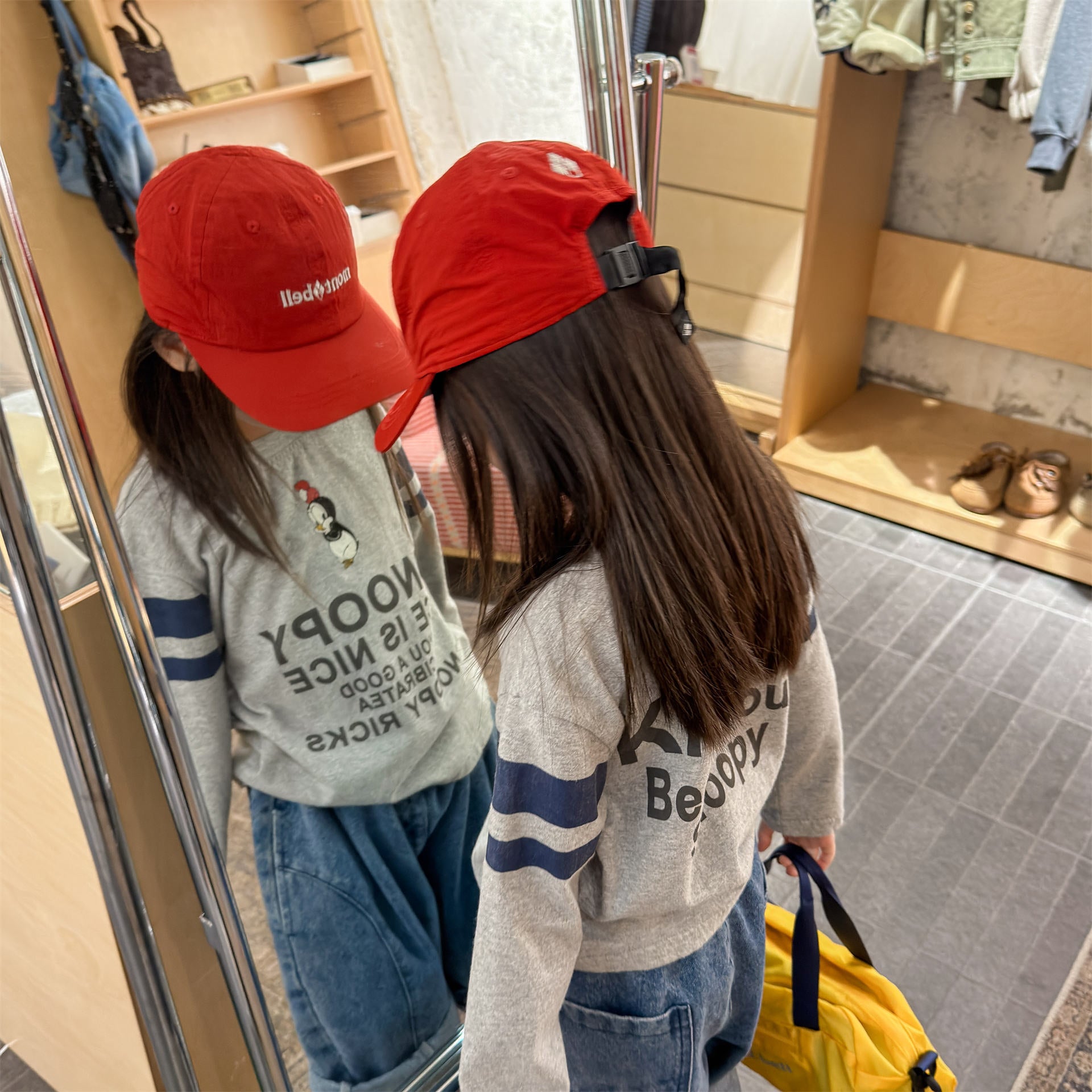 Graphic Print Long Sleeve T-shirt プリント 長袖 Tシャツ【mh0012452】 ADbaby 長袖Tシャツ