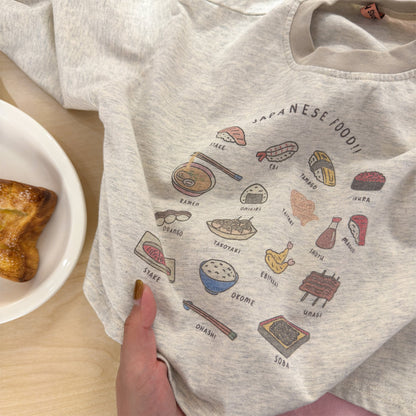 Graphic Print Long Sleeve Top イラスト プリント 長袖 Tシャツ【mh0012462】 ADbaby 長袖Tシャツ