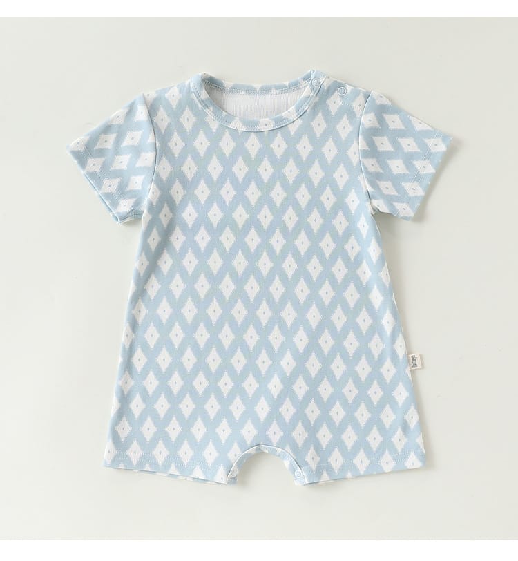 Graphic Print Short Romper マリンプリント 半袖ロンパース【mh0013041】 Beitaoya 半袖ロンパース