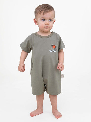Graphic Printed Lyocell Cotton Romper イラスト 半袖ロンパース【mh0013101】 RICE & SKY 半袖ロンパース