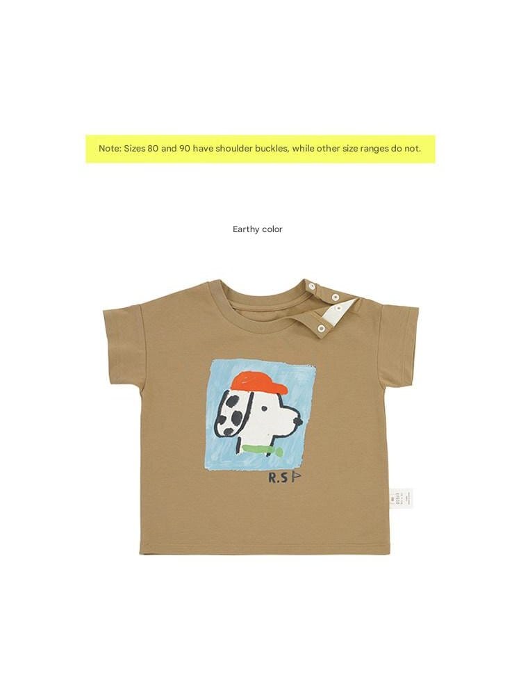 Graphic Printed Lyocell Cotton T-shirt イラスト 半袖Tシャツ【mh0013100】 RICE & SKY 半袖Tシャツ