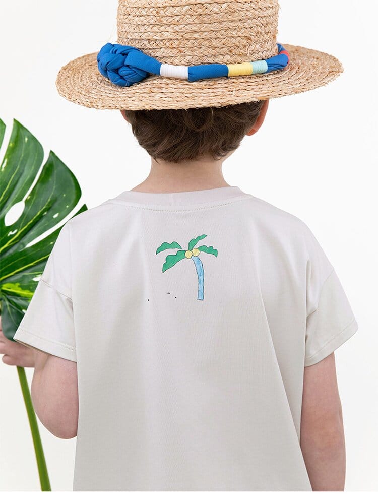 Graphic Printed Lyocell Cotton T-shirt イラスト 半袖Tシャツ【mh0013100】 RICE & SKY 半袖Tシャツ