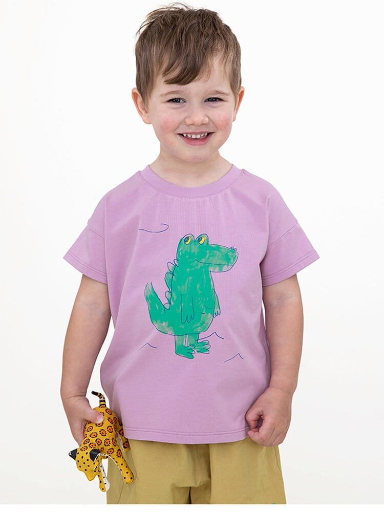 Graphic Printed Lyocell Cotton T-shirt イラスト 半袖Tシャツ【mh0013100】 RICE & SKY 半袖Tシャツ