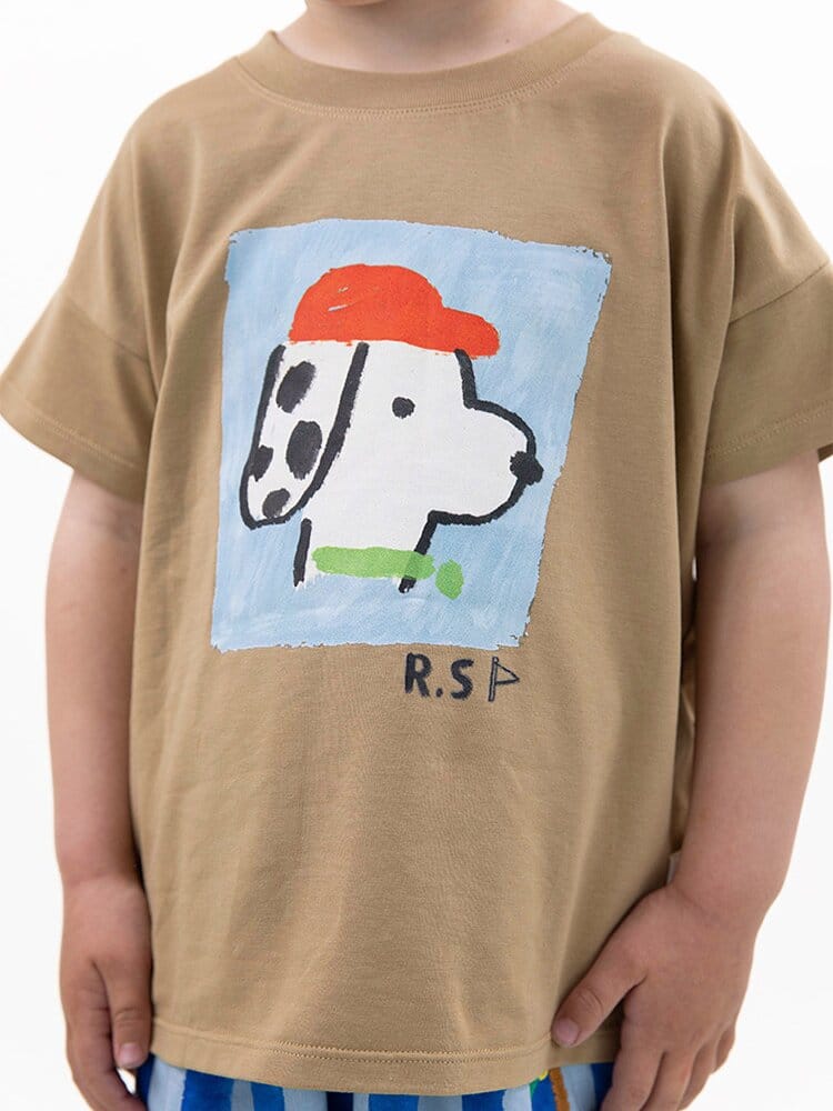 Graphic Printed Lyocell Cotton T-shirt イラスト 半袖Tシャツ【mh0013100】 RICE & SKY 半袖Tシャツ