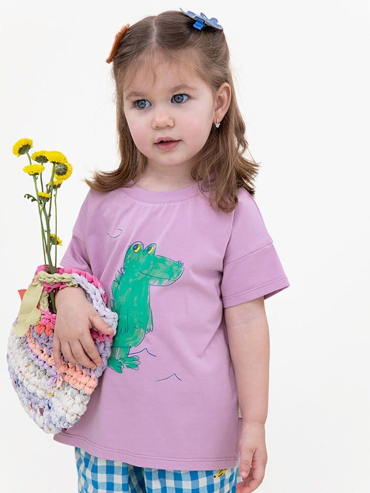 Graphic Printed Lyocell Cotton T-shirt イラスト 半袖Tシャツ【mh0013100】 RICE & SKY 半袖Tシャツ