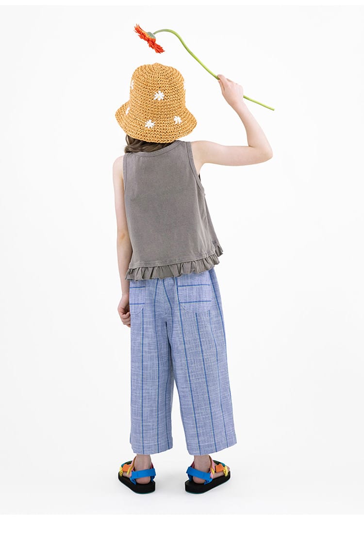 Graphic Sleeveless Tee ラッフル ノースリーブTシャツ【mh0013083】 RICE & SKY タンクトップ・キャミソール・ノースリーブトップス