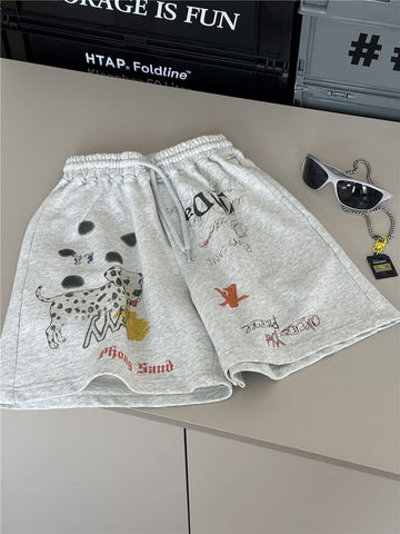 Graphic Sweatshorts アニマルプリント ショートパンツ【mh0012967】 snidols ハーフパンツ・ショートパンツ