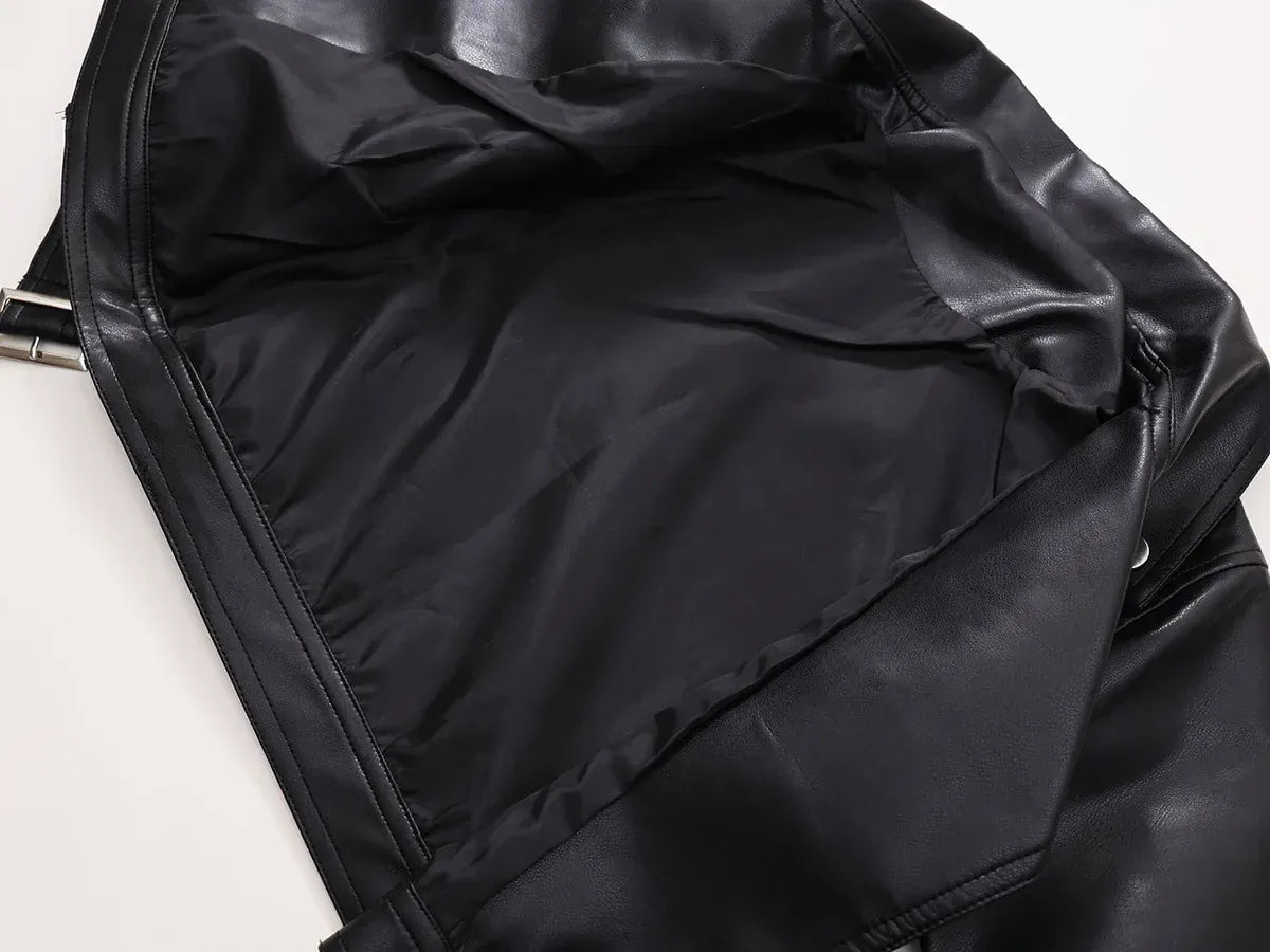 ショートコート・ジャケット・ジャンパー キッズアウター フェイクレザーライダースジャケットコート ブラック【mh0007497】