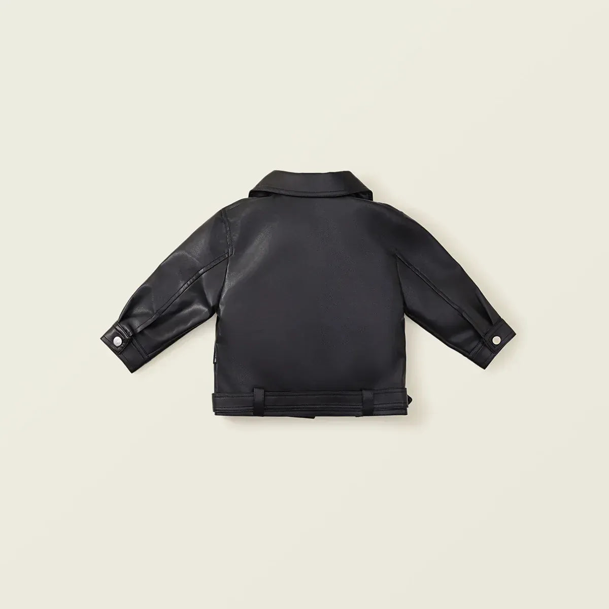 ショートコート・ジャケット・ジャンパー キッズアウター フェイクレザーライダースジャケットコート ブラック【mh0007497】
