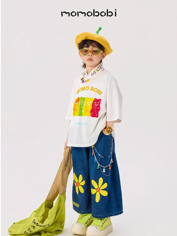 Gummy Bear Graphic Tee クマプリント 半袖Tシャツ【mh0012995】 mamahalo shop 半袖Tシャツ